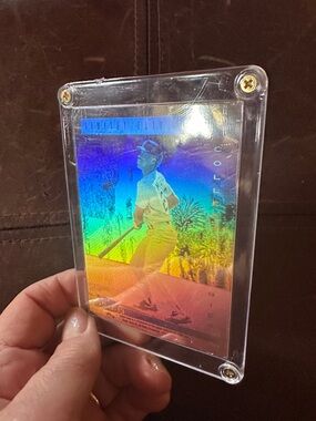 Fred McGriff Holographic Baseball Card in Protective Display Case - Clear